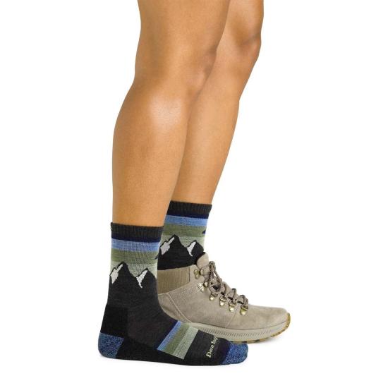  단 터프 양말 Darn Tough 여성용 선셋 레지 마이크로 크루 경량 하이킹  토프 - DARN TOUGH