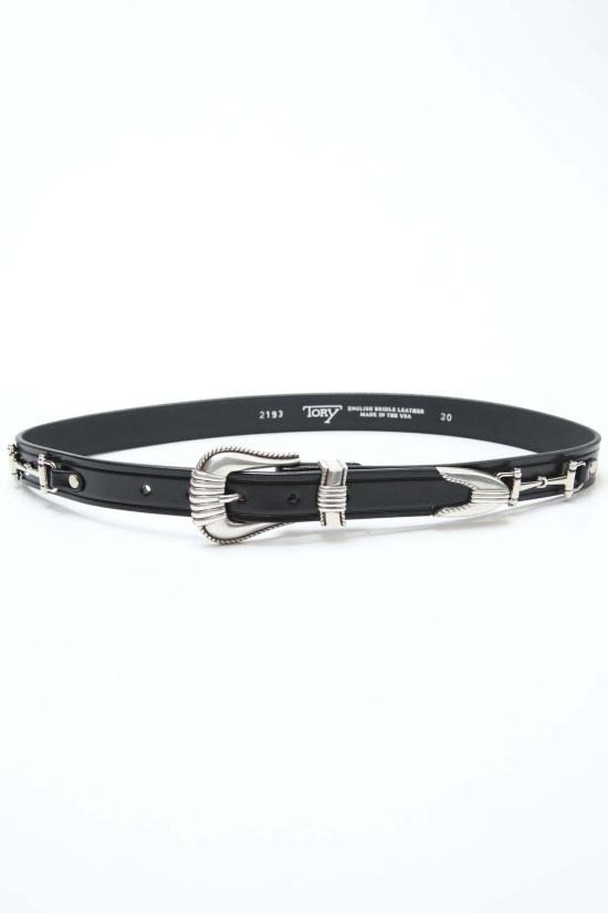  토리 레더 가죽 벨트 실버 스내플 비트 - TORY LEATHER