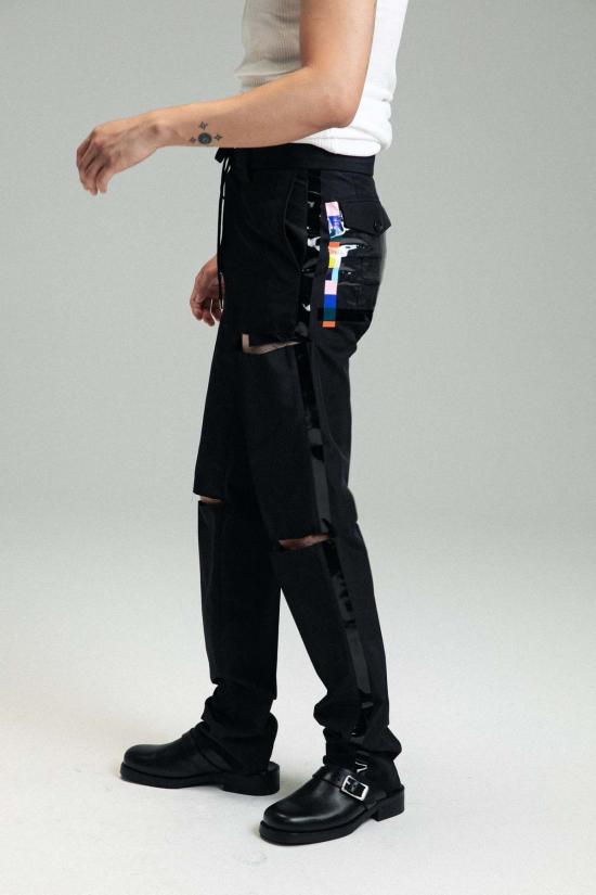  타카히로미야시타 더 솔로이스트 스트레이트 팬츠 . 쓰리웨이 워크 팬츠 블랙 - TAKAHIROMIYASHITA THE SOLOIST.