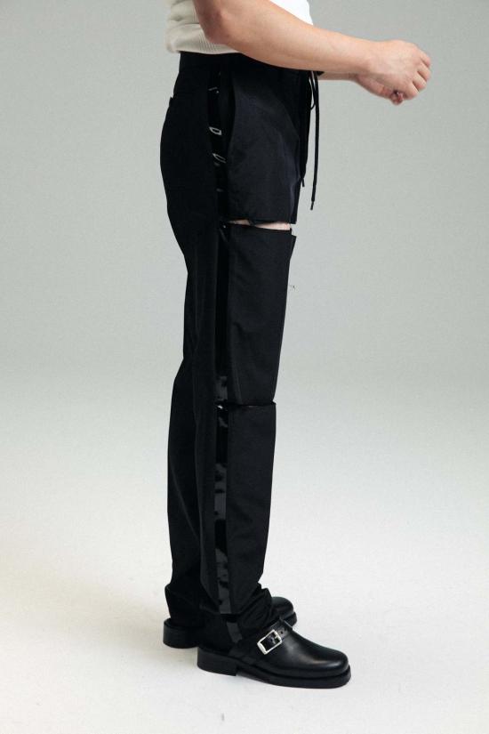  타카히로미야시타 더 솔로이스트 스트레이트 팬츠 . 쓰리웨이 워크 팬츠 블랙 - TAKAHIROMIYASHITA THE SOLOIST.