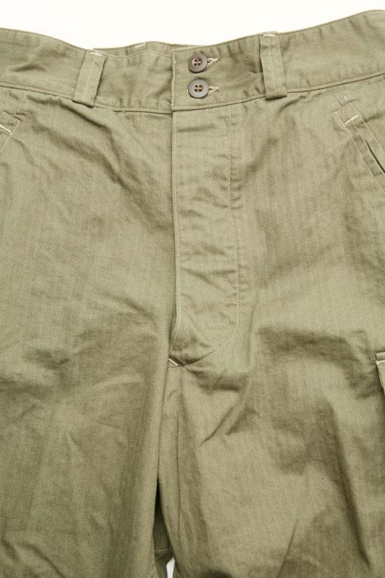  오어슬로우 스트레이트 팬츠 Orslow 유니섹스 M 47 프렌치 아미 카고 팬츠 아미 그린 - ORSLOW