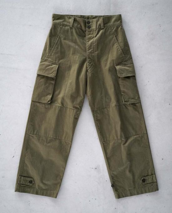  오어슬로우 스트레이트 팬츠 Orslow 유니섹스 M 47 프렌치 아미 카고 팬츠 아미 그린 - ORSLOW