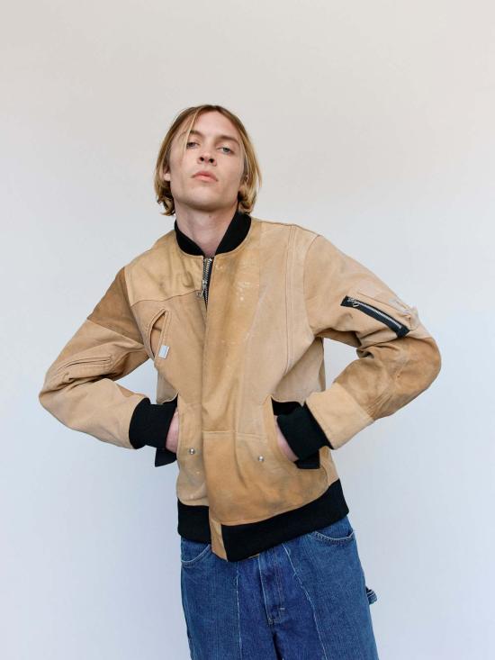  올드 파크 봄버 자켓 올드파크 플라이트 재킷 덕탠 - OLD PARK