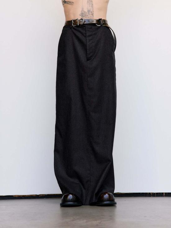  마틴로즈 롱 스커트 마틴 로즈 테일러드 하이웨이스트 스커트 블랙/레드 스트라이프 - MARTINE ROSE