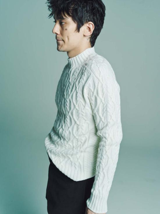  쓰리맨 스웨터 3인용 캐시미어 케이블 점퍼 화이트 - 3MAN
