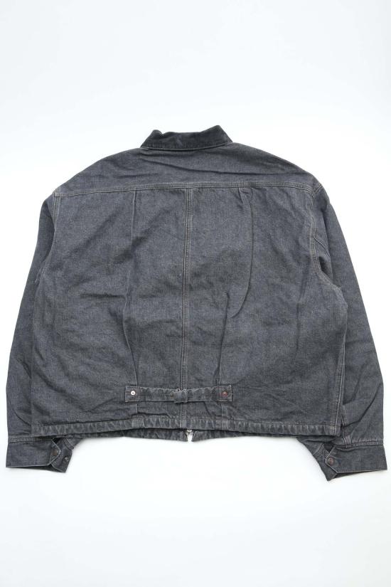  캐피탈 봄버 자켓 Kapital 14oz 데님 T백 드리즐러 재킷 블랙/에크루 - KAPITAL