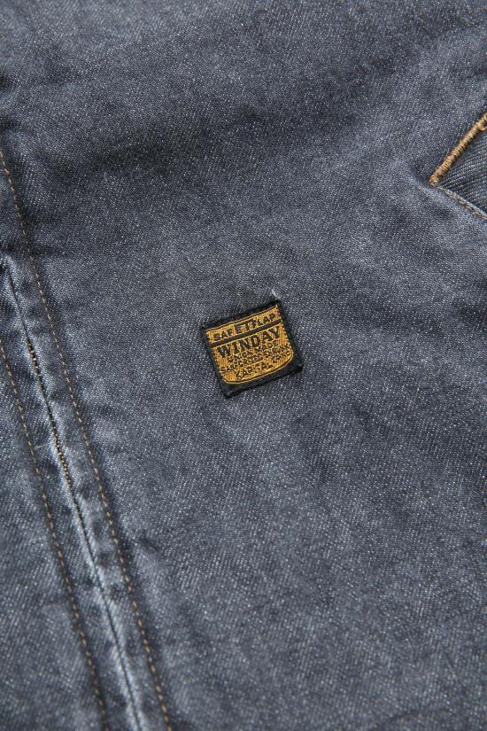  캐피탈 봄버 자켓 Kapital 14oz 데님 T백 드리즐러 재킷 블랙/에크루 - KAPITAL