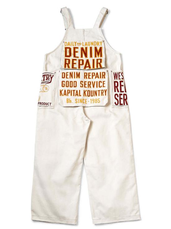  캐피탈 점프수트 Kapital 얇은 캔버스 내츄럴 오버롤 추가