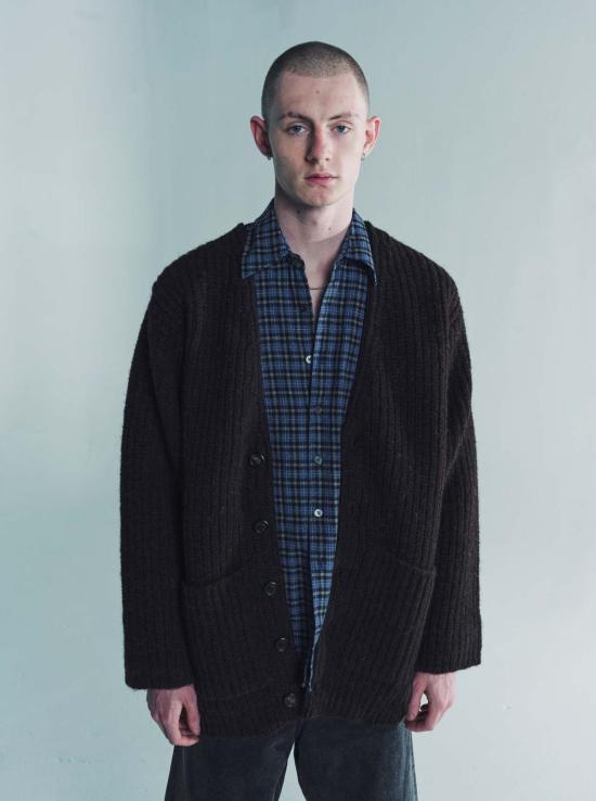  아워레가시 가디건 Our Legacy Welsh Albion Wool Colossal Cardigan 블랙 - OUR LEGACY