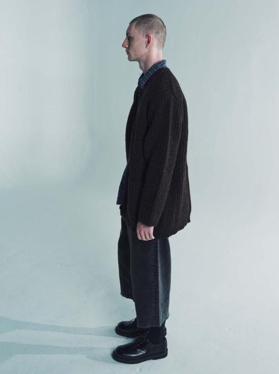  아워레가시 가디건 Our Legacy Welsh Albion Wool Colossal Cardigan 블랙 - OUR LEGACY