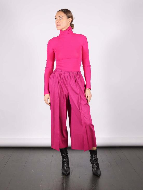  이세이 미야케 민소매 티셔츠 코튼 바게트 데이 핑크 - ISSEY MIYAKE