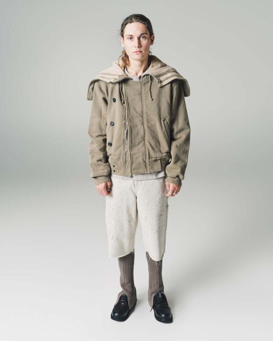  아워레가시 자켓 우리의 유산 헤프티 플리스 플라이트 후드 올리브 - OUR LEGACY