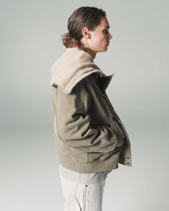  아워레가시 자켓 우리의 유산 헤프티 플리스 플라이트 후드 올리브 - OUR LEGACY