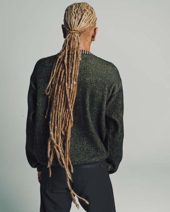  쥐알텐케이 스웨터 Gr10 K 헤렌 컴팩트 니트 에임리스  블랙 - GR10K