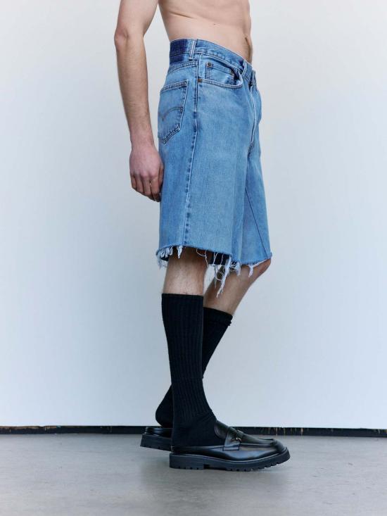  올드 파크 데님 숏팬츠 올드파크 배기반바지 블루데님 - OLD PARK