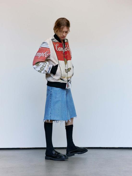  올드 파크 데님 숏팬츠 올드파크 배기반바지 블루데님 - OLD PARK