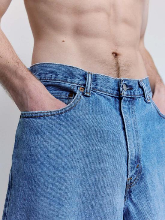  올드 파크 데님 숏팬츠 올드파크 배기반바지 블루데님 - OLD PARK