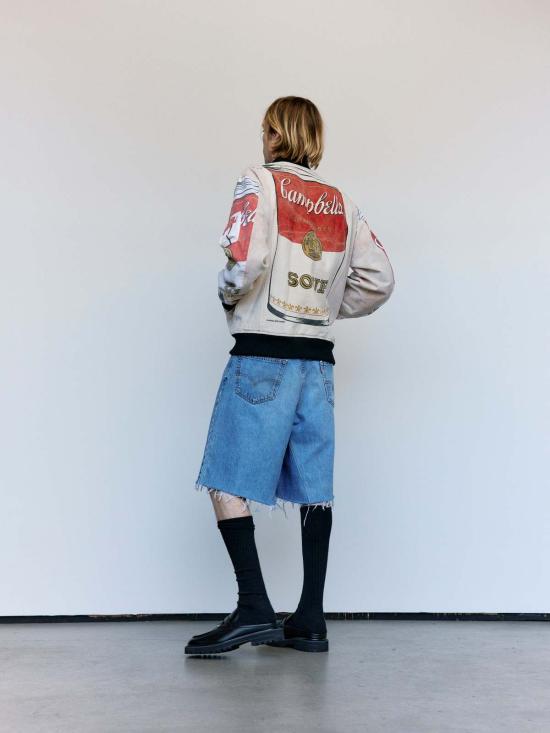  올드 파크 데님 숏팬츠 올드파크 배기반바지 블루데님 - OLD PARK