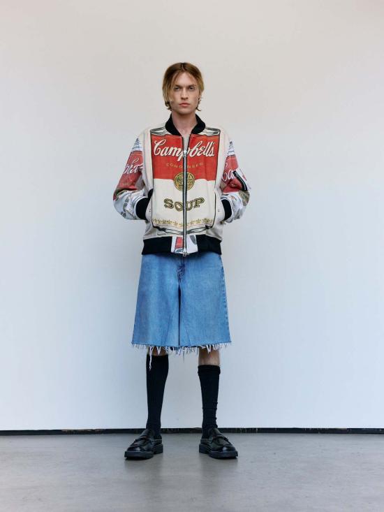  올드 파크 데님 숏팬츠 올드파크 배기반바지 블루데님 - OLD PARK