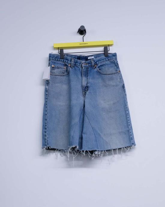  올드 파크 데님 숏팬츠 올드파크 배기반바지 블루데님 - OLD PARK