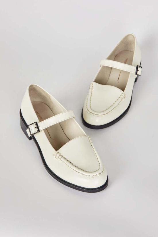  인텐셔널리 블랭크 플랫 슈즈 "의도적으로." 래프터 메리제인 힐 블랙 - INTENTIONALLY BLANK