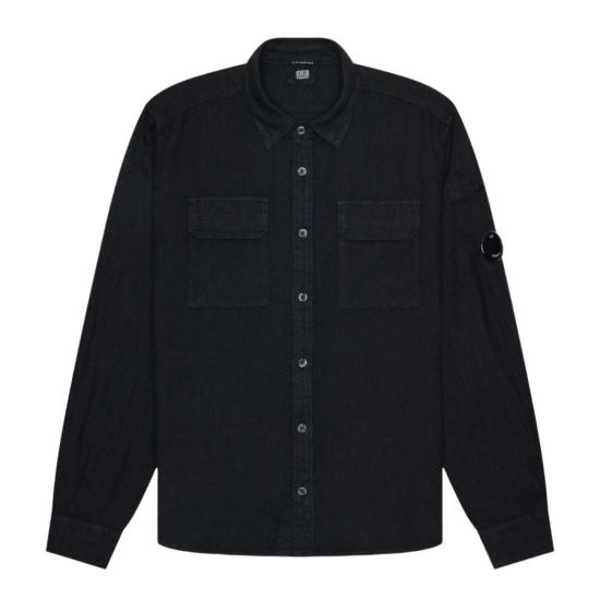  씨피 컴퍼니 긴팔 셔츠 C.P. Company 리넨 포켓  블랙