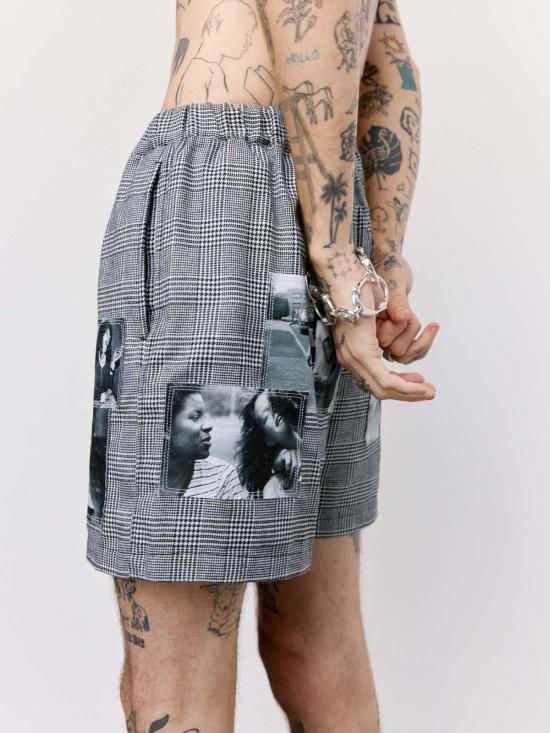  타카히로미야시타 더 솔로이스트 숏팬츠 . 코튼 트렁크 쇼츠 글렌체크 - TAKAHIROMIYASHITA THE SOLOIST.