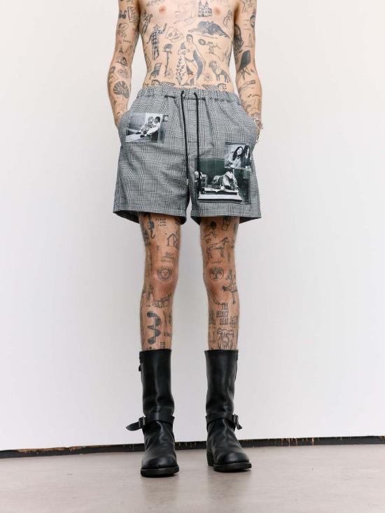  타카히로미야시타 더 솔로이스트 숏팬츠 . 코튼 트렁크 쇼츠 글렌체크