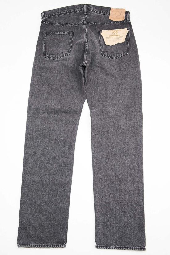  오어슬로우 데님 팬츠 Orslow 105 90's 블랙 데님 스톤 워시 - ORSLOW