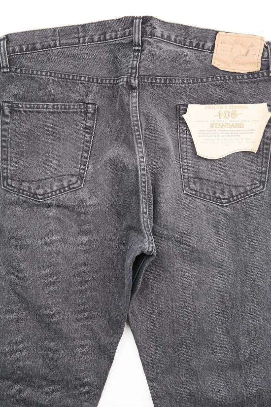  오어슬로우 데님 팬츠 Orslow 105 90's 블랙 데님 스톤 워시 - ORSLOW