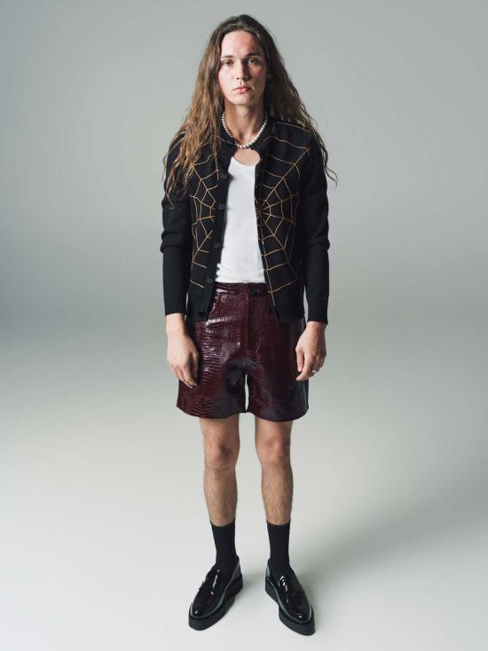  어니스트 더블유 베이커 가디건 어니스트 W. 베이커 울 스파이더 웹 카디건 블랙 - ERNEST W. BAKER