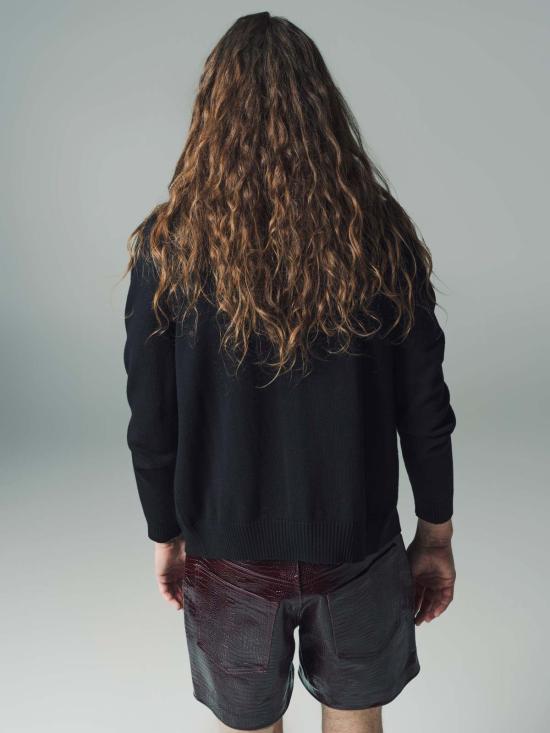  어니스트 더블유 베이커 가디건 어니스트 W. 베이커 울 스파이더 웹 카디건 블랙 - ERNEST W. BAKER