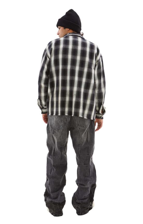  세인트 미카엘 긴팔 셔츠 세인트 Mxxxxxx Frnnl 체크  블랙/화이트 - SAINT MXXXXXX