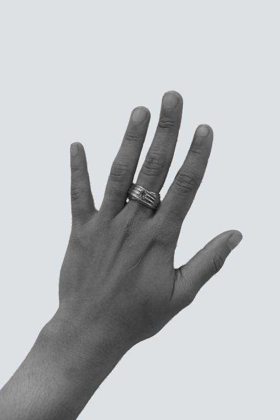  엠엠 드럭 반지 Mm Druck Vermeil 페리도트 일반 스레드 링 골드