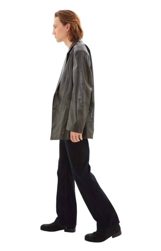  마틴로즈 수트 자켓 마틴 로즈 엠프티 싱글 브레스티드 재킷 웻룩 카키 - MARTINE ROSE