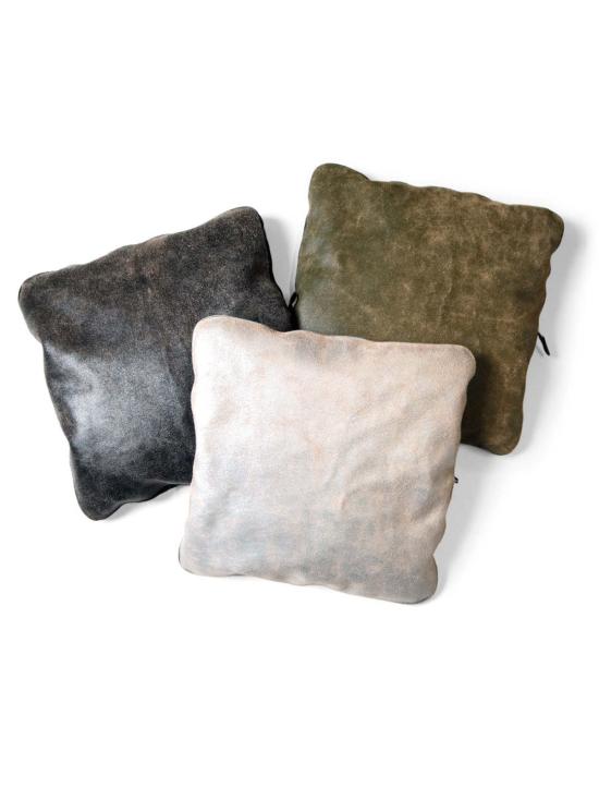  캐피탈 봄버 자켓 Kapital Ma 1 나일론 X 크랙 레더 샴 봄버 재킷 카키 - KAPITAL