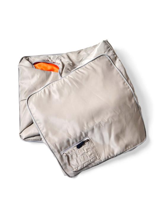  캐피탈 봄버 자켓 Kapital Ma 1 나일론 X 크랙 레더 샴 봄버 재킷 카키 - KAPITAL