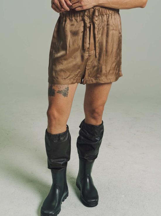  리에르 숏팬츠 쿠프로 숏 팬츠 캐멀