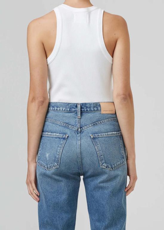  시티즌 오브 휴머니티 민소매 티셔츠 이사벨 리브 탱크 화이트 - CITIZEN OF HUMANITY