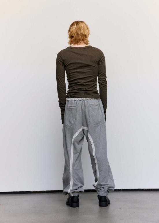  에드워드 커밍 스웨터 울 저지 바나나 트위스트 탑 다크 카키 - EDWARD CUMING