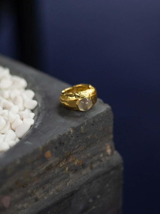  시무에로 반지 Simuero Fruta Agua 링 골드/화이트 크리스탈 - SIMUERO