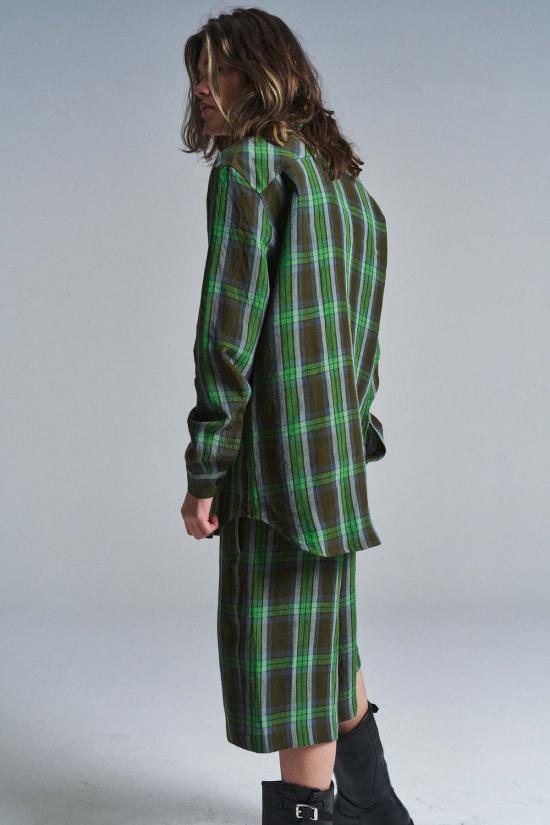  쓰리맨 긴팔 셔츠 3인용 멀티 리넨 하이랜드  그린 - 3MAN