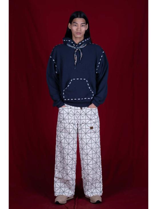  캐피탈 스트레이트 팬츠 Kapital 8oz 데님 포크 도조 W 니 이지 배기 팬츠 내추럴 - KAPITAL