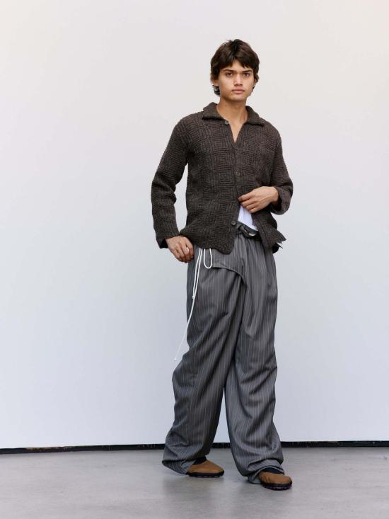  마리아노 가디건 마글리아노 셰틀랜드 울 몽히도로 셔츠 카디건 브라운