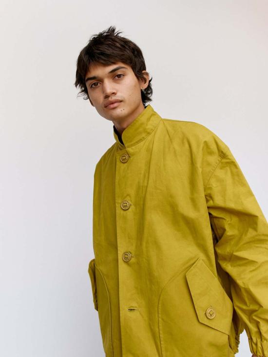  쓰리맨 자켓 3인용 왁스 코튼 코치 재킷 올리빈