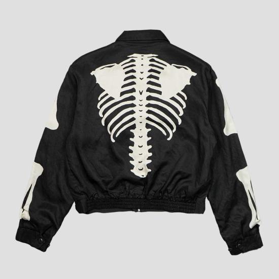  캐피탈 봄버 자켓 Kapital Rayon Twill Bone 드리즐러 재킷 블랙 - KAPITAL