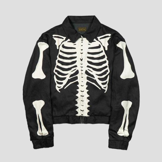  캐피탈 봄버 자켓 Kapital Rayon Twill Bone 드리즐러 재킷 블랙