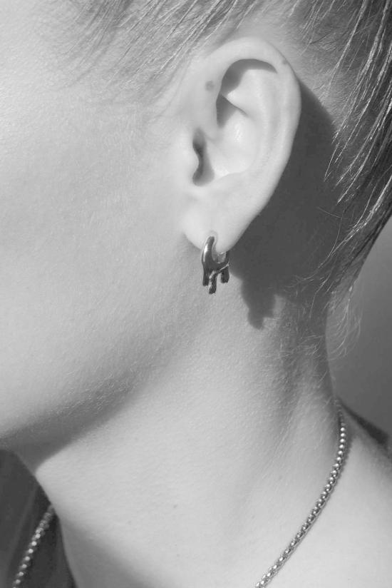  한나 주웻 이어링 Hannah Jewett Small Sterling Silver Wet Look Earrings Sterling Silver