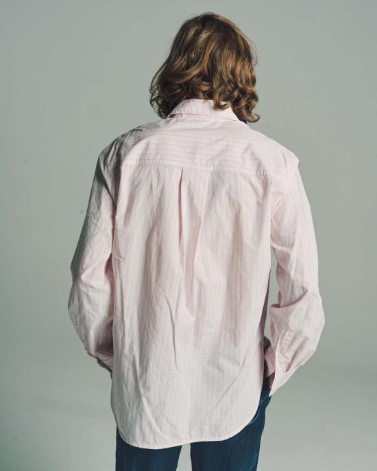  에드워드 커밍 긴팔 셔츠 핑크 & 퍼플 리본 프린트 클래식  핑크/퍼플 - EDWARD CUMING