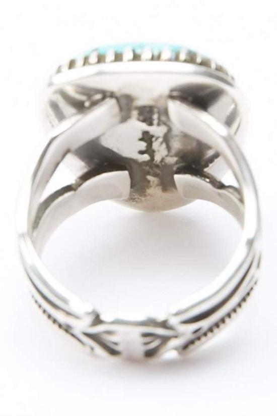  라일 세카테로 반지 Lyle Secatero 터키석 삼각형  실버 - LYLE SECATERO